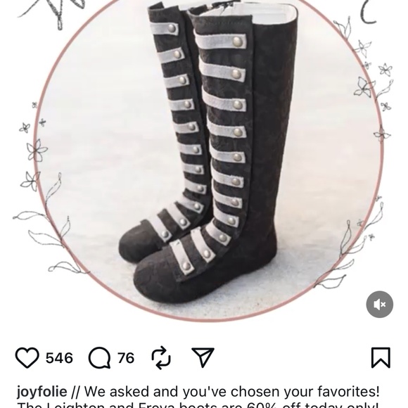 Joyfolie Black size 13 Leighton Kids Boots - Picture 6 of 6